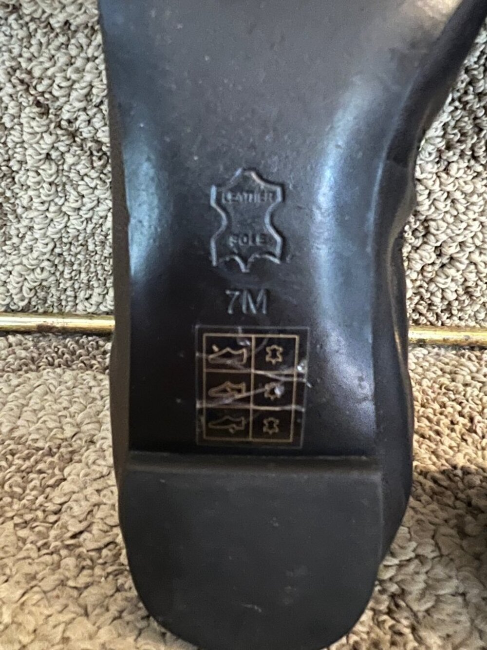 GUC Tory Burch Sedgwick Black Leather Logo Ballet Flats Shoes Size 7 - Picture 9 of 9
